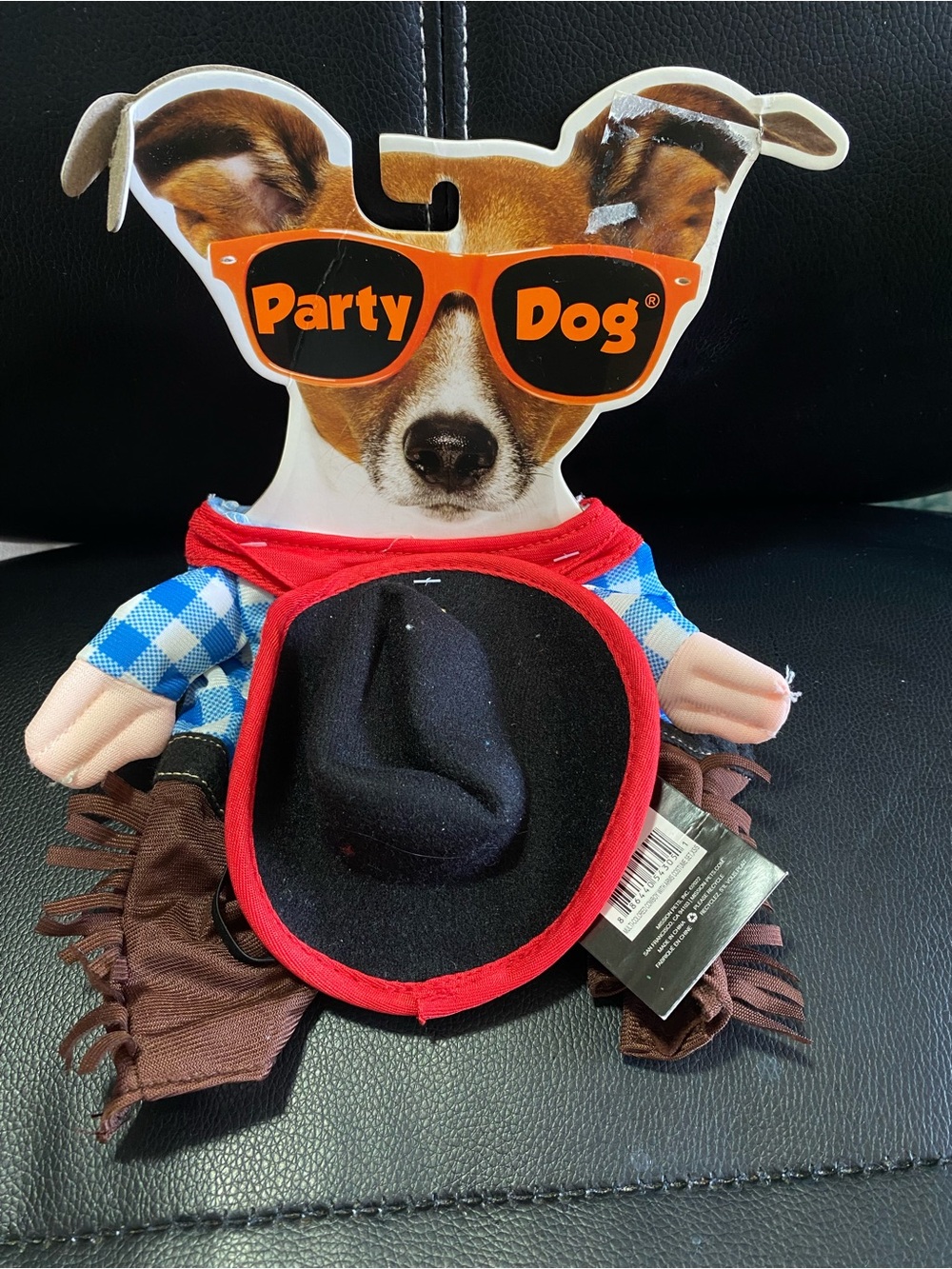 NWT🎉 Party Dog Red-Trim Cowboy Outfit for Tiny Dogs
